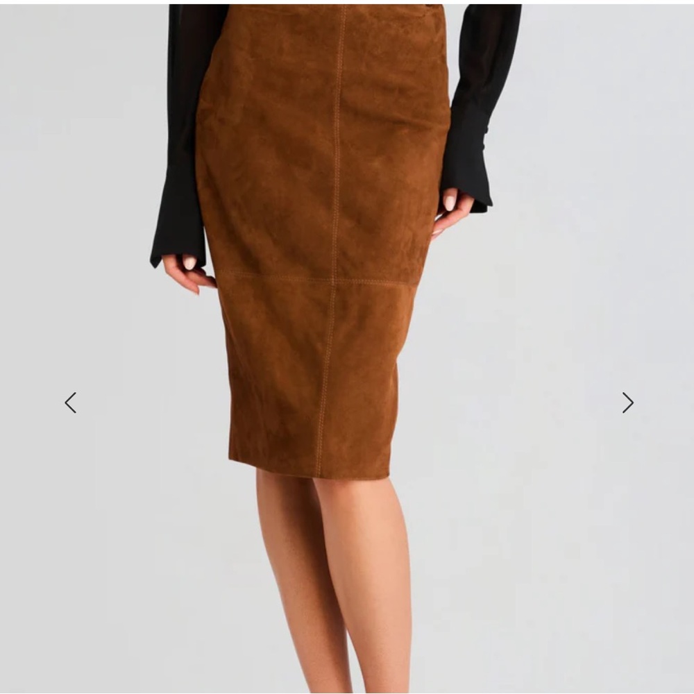 Retrofete suede skirt